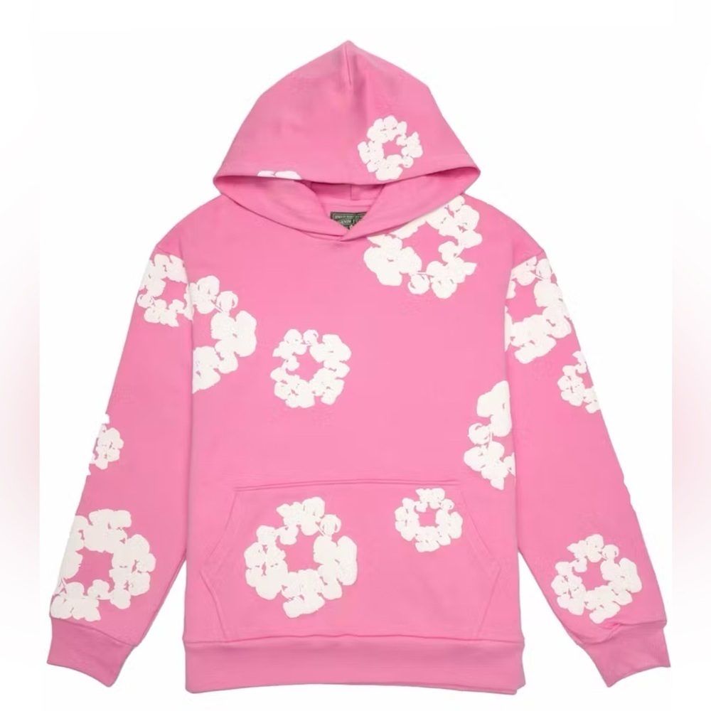 Denim Tears Pink Cotton Wreath Hoodie | XL | New With Tags | Authentic